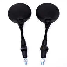 Load image into Gallery viewer, 1Pair Universal Motorcycle Rearview Mirror Side Mirror with 10mm Thread Anti-fall Folding Round Handlebar Rearview Mirror for Honda kawasaki