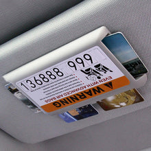 Load image into Gallery viewer, Car Sun Visor Card Holder Phone Number Plate Car Accessories Card Storage Car Card Slot Multi-function Storage Box Glasses Clip Car Styling