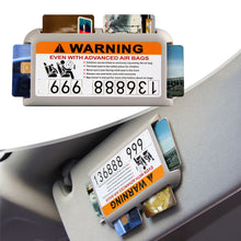 Load image into Gallery viewer, Car Sun Visor Card Holder Phone Number Plate Car Accessories Card Storage Car Card Slot Multi-function Storage Box Glasses Clip Car Styling