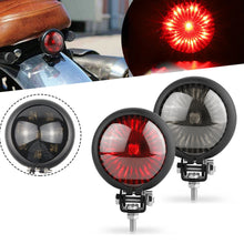 Load image into Gallery viewer, 1Pc 12V Motorcycle Tail Light LED Rear Brake Lamp For Cruiser Cafe Bobber Chooper Black Housing Plastic Red Lens Brake Lights Taillight