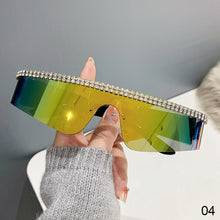 Load image into Gallery viewer, Y2k Women Glasses Rimless Dot Drill Sunglasses Small Frame Sunglasses Unpolarized Personalized Sunglasses Fashion Outdoor Sunglasses