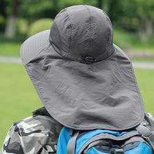 Load image into Gallery viewer, Wide Brim Bucket Hat with Neck Cover Quick Dry Large Brim Fishing Hat Outdoor Sports Jungle Hiking Hat Men Fishermen Sun Hat Cap