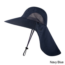 Load image into Gallery viewer, Wide Brim Bucket Hat with Neck Cover Quick Dry Large Brim Fishing Hat Outdoor Sports Jungle Hiking Hat Men Fishermen Sun Hat Cap