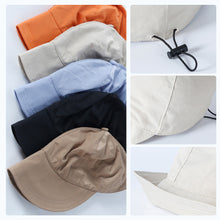 Load image into Gallery viewer, Foldable Wide Brim Sun Hat Drawstring Adjustable Caps for Men Women Beach Hats Summer Quick-drying Visors Fisherman Cap