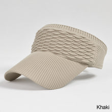 Load image into Gallery viewer, Fashion Folds Design Women Empty Top Hat Summer Solid Color Large Brim Sunscreen Hat Outdoor Elastic Fabric Sports Sun Cap