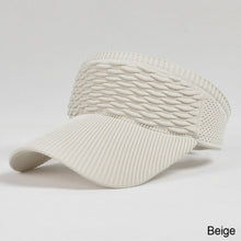 Load image into Gallery viewer, Fashion Folds Design Women Empty Top Hat Summer Solid Color Large Brim Sunscreen Hat Outdoor Elastic Fabric Sports Sun Cap