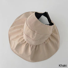 Load image into Gallery viewer, Summer Empty Top Wide Brim Sun Hat For Women Anti UV Sunscreen Bucket Hat Female Sun Protection Outdoor Beach Cap