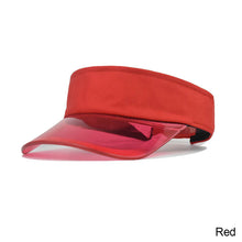 Load image into Gallery viewer, Summer Sun Hats Transparent Visor Caps Topless Empty Sun Visor Cap Hat Ladies Adjustable Topless Beach Trip Cap