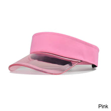 Load image into Gallery viewer, Summer Sun Hats Transparent Visor Caps Topless Empty Sun Visor Cap Hat Ladies Adjustable Topless Beach Trip Cap