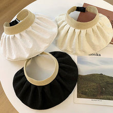 Load image into Gallery viewer, Summer Empty Top Wide Brim Sun Hat For Women Anti UV Sunscreen Bucket Hat Female Sun Protection Outdoor Beach Cap