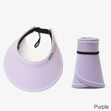 Load image into Gallery viewer, Foldable Sun Hats Female Summer Hat Visors Empty Top Hat Wide Large Brim Beach Hats Beach Protection Caps Women