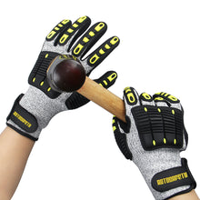 Load image into Gallery viewer, TPR Mechanical Gloves Anti-vibration Anti-smashing Anti-cutting Anti-collision Gloves Outdoor Cycling Rescue Safety Gloves Working Gloves