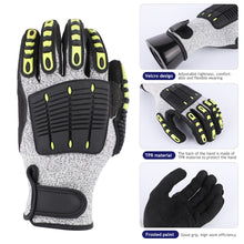 Load image into Gallery viewer, TPR Mechanical Gloves Anti-vibration Anti-smashing Anti-cutting Anti-collision Gloves Outdoor Cycling Rescue Safety Gloves Working Gloves