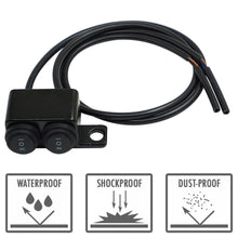 Load image into Gallery viewer, 12V Motorcycle Dual 10mm Mirror Mount Switches Motorbike Headlight Hazard Brake Fog Lights ON-OFF-ON Waterproof 3ways Switch Button