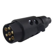 Load image into Gallery viewer, 12V European Trailer Socket Tow Bar 7 Pin Electrics Connector Adapter For RV Vans Caravans Truck Transfer Signal