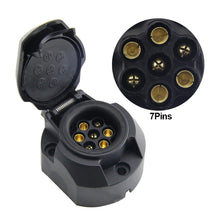 Load image into Gallery viewer, 7Pin/13Pin 12V Electrical Connector Adapter Euro Trailer Socket Car Accessories Caravans 7/13 Pole Tow Bar Towing Socket Plug