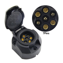 Load image into Gallery viewer, 7Pin/13Pin 12V Electrical Connector Adapter Euro Trailer Socket Car Accessories Caravans 7/13 Pole Tow Bar Towing Socket Plug