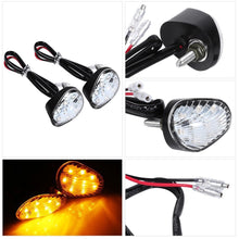 Load image into Gallery viewer, 2Pcs 9LED Universal Motorcycle Turn Signal Indicator Light Blinker Amber Lamp