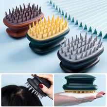 Load image into Gallery viewer, Silicone Shampoo Brush Massage Brush Handheld Soft Scalp Massage Brush Multifunctional Bath Hair Shower Brush Comb Hair Care