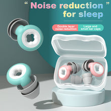 Load image into Gallery viewer, Silicone Sound Insulation Earplugs Noise Reduction Mute Sleeping Earplugs Soft Comfortable Reusable Earplugs