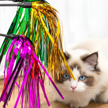 Load image into Gallery viewer, Funny Cat Toy Ringing Reflective Paper Teaser Wand Kitten Interactive Toy with Bell Pet Teaser Stick