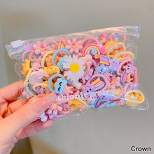 Load image into Gallery viewer, 20pcs/bag Cute Children Elastic Hair Bands for Kids Girls Cartoon Bow Scrunchies Hair Rope Sweet Hair Circle Baby Hair Accessories