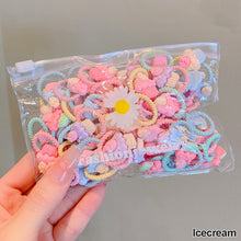 Load image into Gallery viewer, 20pcs/bag Cute Children Elastic Hair Bands for Kids Girls Cartoon Bow Scrunchies Hair Rope Sweet Hair Circle Baby Hair Accessories