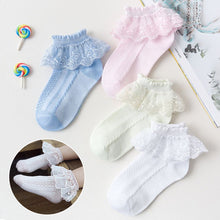 Load image into Gallery viewer, New Summer Baby Girls Kids Mesh Socks Lace Ruffle Frilly Ankle Short Sock Breathable Princess Children Girl Dance Socks