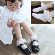 Load image into Gallery viewer, New Summer Baby Girls Kids Mesh Socks Lace Ruffle Frilly Ankle Short Sock Breathable Princess Children Girl Dance Socks