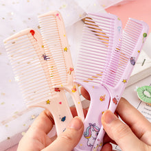 Load image into Gallery viewer, Cute Household Children's Cartoon Hair Comb Two-Piece Set Primary School Students Portable Smooth Hair Plastic Comb