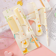 Load image into Gallery viewer, Cute Household Children's Cartoon Hair Comb Two-Piece Set Primary School Students Portable Smooth Hair Plastic Comb