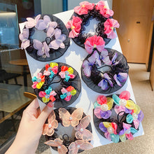 Load image into Gallery viewer, Ballet Latin Dance Hairnet Butterfly Flower Style Daily Body Training Dance Grade Performance Hair Pocket Children's Balls Head Artifact