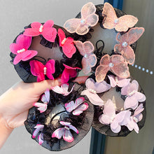 Load image into Gallery viewer, Ballet Latin Dance Hairnet Butterfly Flower Style Daily Body Training Dance Grade Performance Hair Pocket Children's Balls Head Artifact