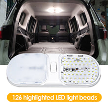 Load image into Gallery viewer, 12-24V 126LEDs Car RV Light Automobile Lamp Dimmable Brightness Adjustable Trailer Ceiling Lighting