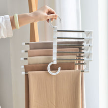 Load image into Gallery viewer, 5 in 1 Pants Hanger Trouser Organizer Clother Hanger Closet Storage Multifunction Shelves Organizer Stainless Steel Trouser Hangers