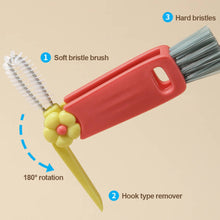 Load image into Gallery viewer, Mini Milk Bottle Thermal Cup Cleaning Brush Multipurpose Bottle Gap Cleaner Brush Groove Gap Cleaning Brush Portable Travel Cleaner Brush
