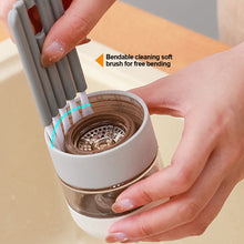 Load image into Gallery viewer, Multifunctional Flexible Gap Brush Cup Cover Groove Nipple Bottle Gap Brush Household Soft Bristles Cleaning Brush Kitchen Tool