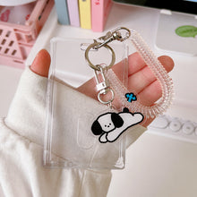 Load image into Gallery viewer, Kpop Photocard Holder Acrylic Credit ID Bank Card Photo Display Holder Bus Subway Card Protective Case Pendant Gift