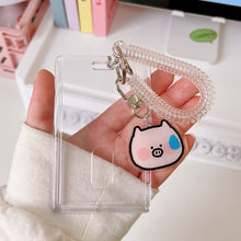 Load image into Gallery viewer, Kpop Photocard Holder Acrylic Credit ID Bank Card Photo Display Holder Bus Subway Card Protective Case Pendant Gift