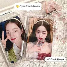 Load image into Gallery viewer, Kpop Photocard Holder Acrylic Credit ID Bank Card Photo Display Holder Bus Subway Card Protective Case Pendant Gift