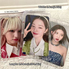 Load image into Gallery viewer, Kpop Photocard Holder Acrylic Credit ID Bank Card Photo Display Holder Bus Subway Card Protective Case Pendant Gift