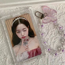 Load image into Gallery viewer, Kpop Photocard Holder Acrylic Credit ID Bank Card Photo Display Holder Bus Subway Card Protective Case Pendant Gift