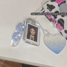 Load image into Gallery viewer, 1inch Kpop Photocard Holder Acrylic Credit ID Bank Card Photo Display Holder Bus Subway Card Protective Case Pendant Gift