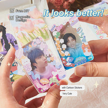 Load image into Gallery viewer, Transparent Acrylic Picture Photo Frame Magnetic Photocard Holder Poster Display Stand DIY Desktop Decoration Ornament