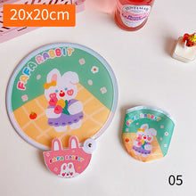 Load image into Gallery viewer, Portable Folding Round Fan With Handle Cartoon Mini Fan Comfortable Grip Fabric Smooth Edges Folding Hand Fan for Home
