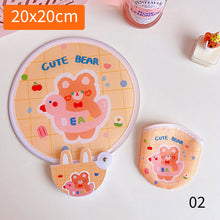 Load image into Gallery viewer, Portable Folding Round Fan With Handle Cartoon Mini Fan Comfortable Grip Fabric Smooth Edges Folding Hand Fan for Home