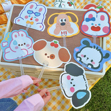 Load image into Gallery viewer, INS Cute Cartoon Hand Fan Mini Portable Plastic Fan In Summer Outdoor Activity Kids Students Gifts