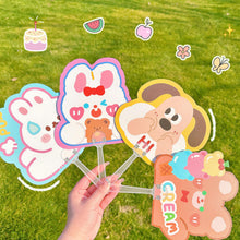 Load image into Gallery viewer, INS Cute Cartoon Hand Fan Mini Portable Plastic Fan In Summer Outdoor Activity Kids Students Gifts