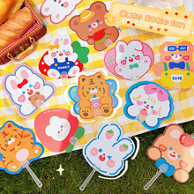 Load image into Gallery viewer, INS Cute Cartoon Hand Fan Mini Portable Plastic Fan In Summer Outdoor Activity Kids Students Gifts
