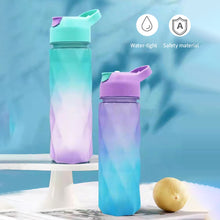 Load image into Gallery viewer, 600ml Space Cup Star Anise Cup Angular Gradient Tote Straw Cup Outdoor Leakproof Sports Travel Kettle Drinking Cup Water Bottle